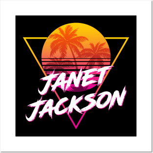 Janet Jackson - Proud Name Retro 80s Sunset Aesthetic Design Posters and Art